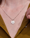November Chrysanthemum Silver Birthflower Necklace