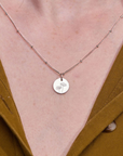 October Cosmos Silver Birthflower Necklace