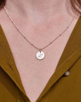 October Cosmos Silver Birthflower Necklace