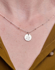 September Aster Silver Birthflower Necklace