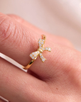 Beautiful Bow Gold Adjustable Ring