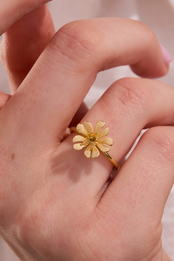 Parijatak gold adjustable ring