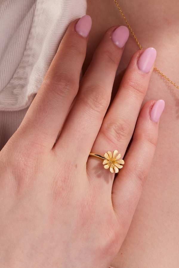 Parijatak gold adjustable ring