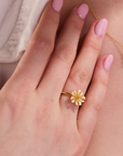 Parijatak gold adjustable ring
