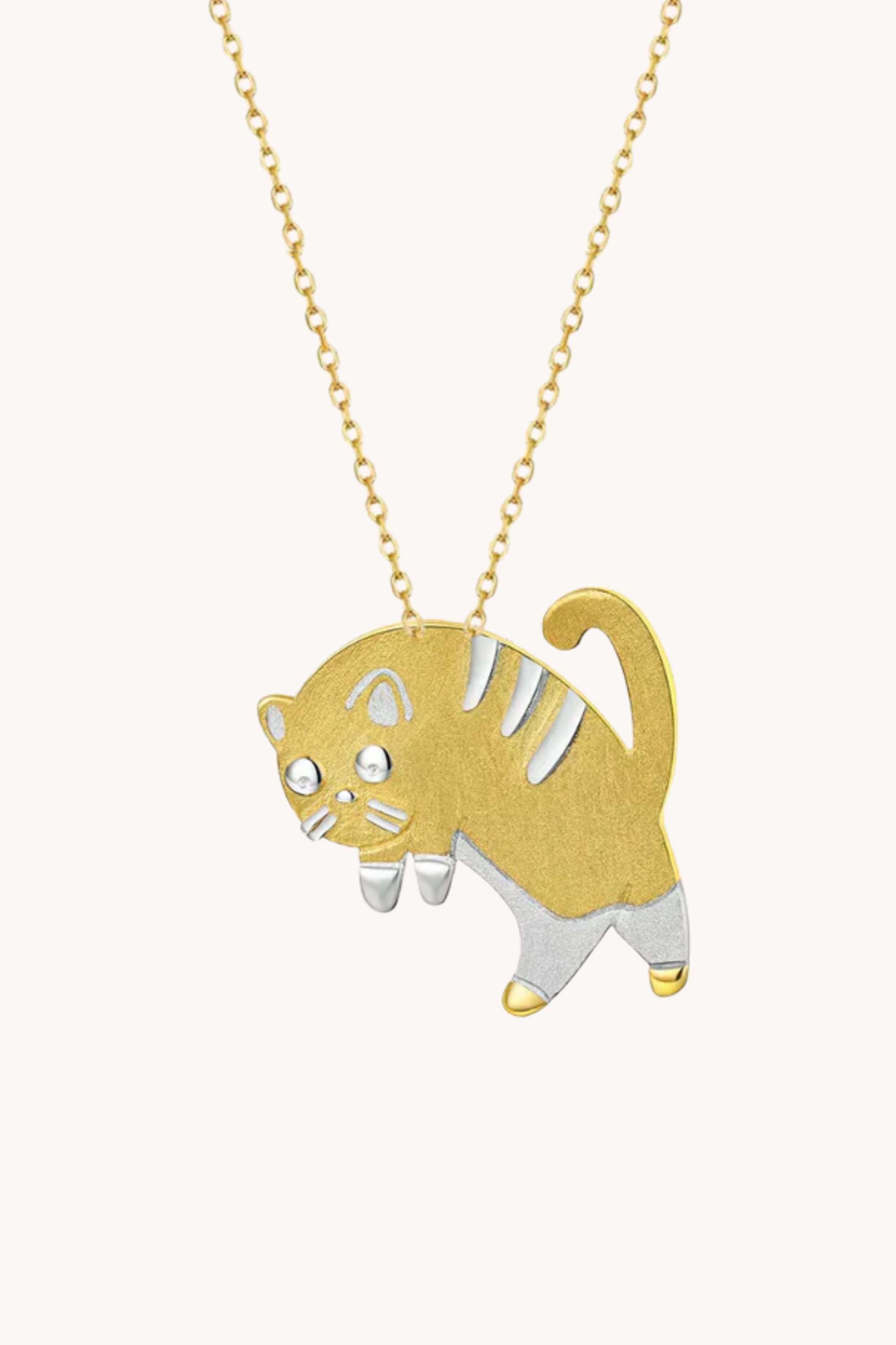 Cat Pendant With Chain