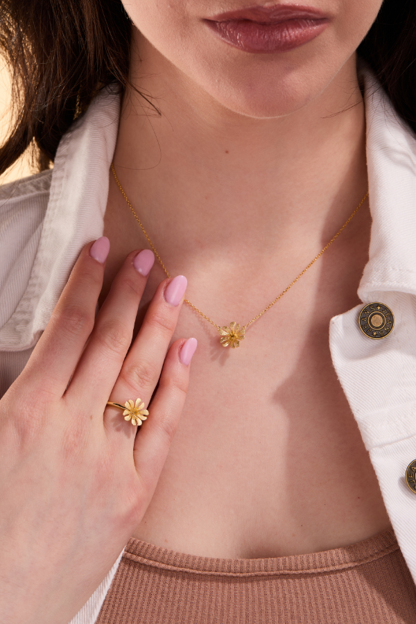 Parijatak gold adjustable ring