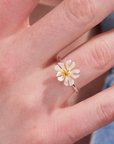 Parijatak silver adjustable ring