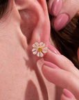 Parijatak Silver Stud Earrings
