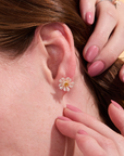 Parijatak Silver Stud Earrings