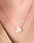 Broad Leaf Silver Necklace