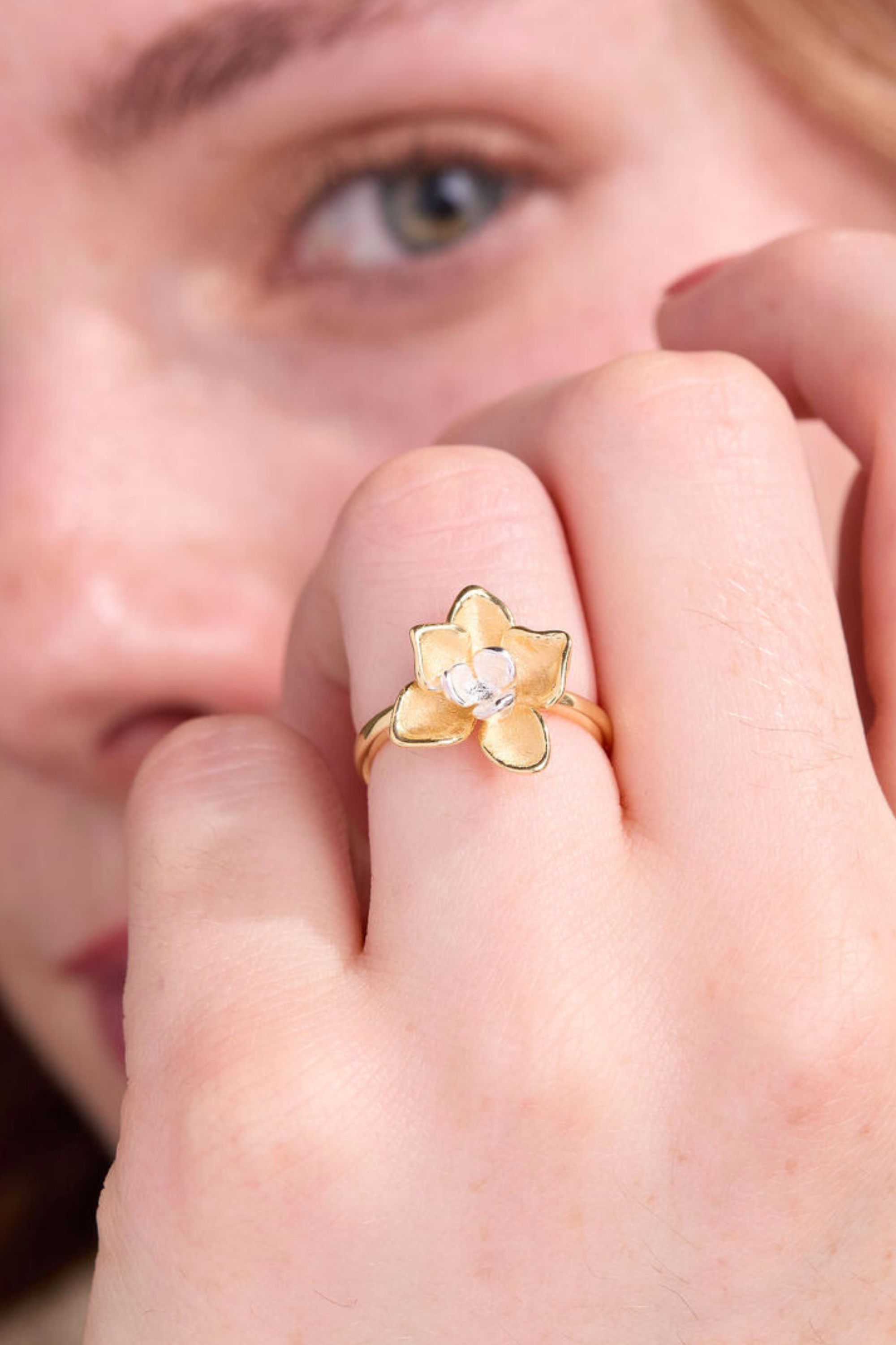 Daffodil Gold Adjustable Ring
