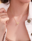 Rosebud gold necklace