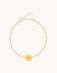 February Iris Gold Birthflower Bracelet