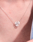 Rosebud Silver Necklace