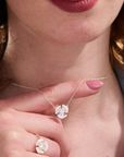 Rosebud Silver Necklace