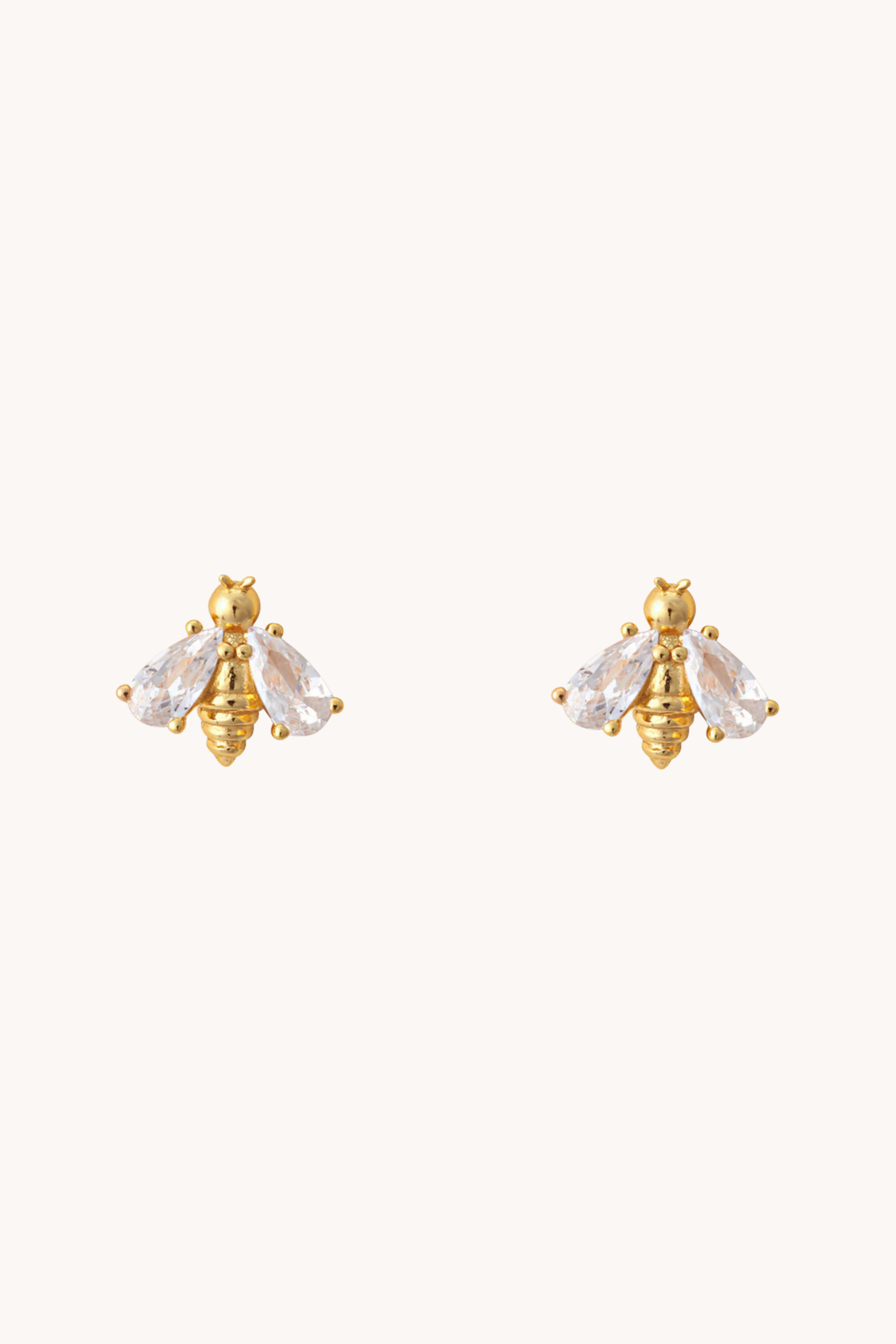 Bumblebee Gold Stud Earrings