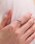 Snake Silver Adjustable Ring