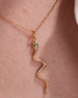 Snake Gold Pendant with chain