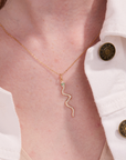 Snake Gold Pendant with chain