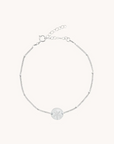 February Iris Silver Birthflower Bracelet
