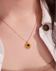 Sunflower Gold Necklace