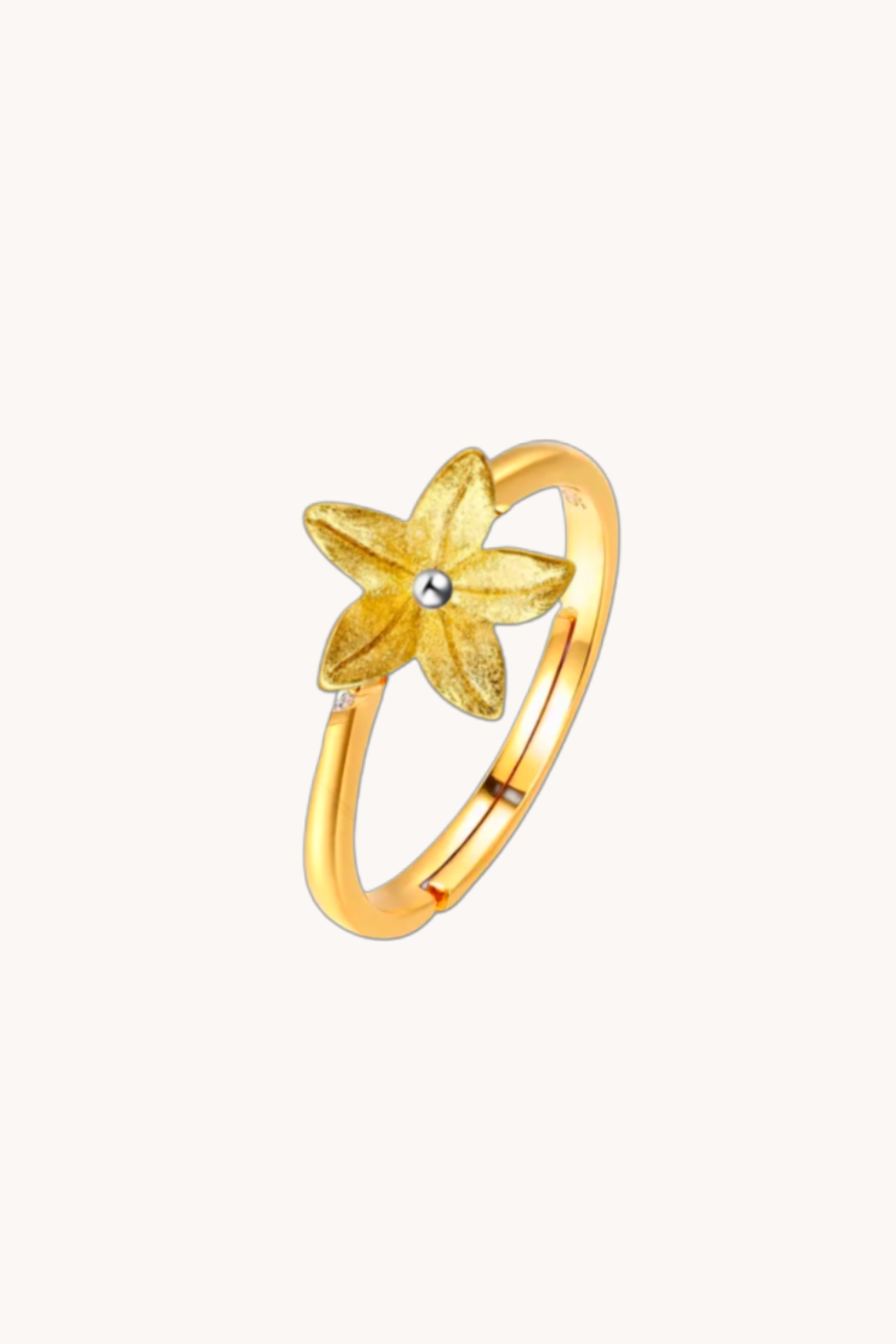 Summer Lily Gold Adjustable Ring