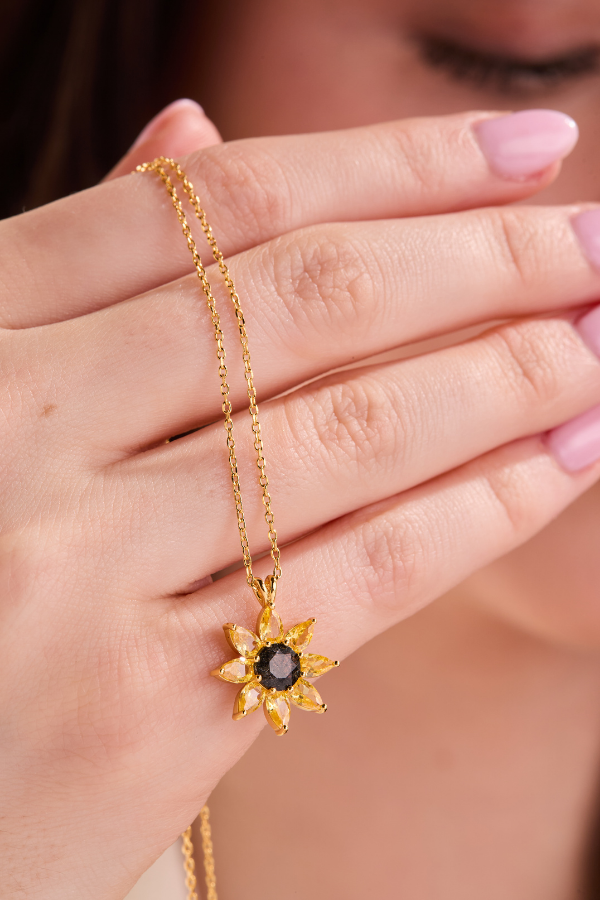 Sunflower Gold Necklace