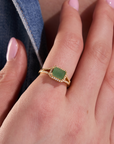 Jade Timeless Gold Adjustable Ring