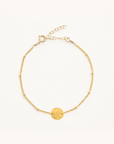 January Snowdrop Gold Birthflower Bracelet