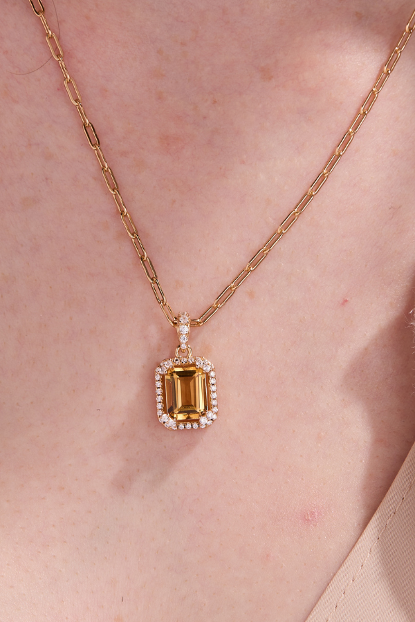 Citrine Timeless Gold Necklace