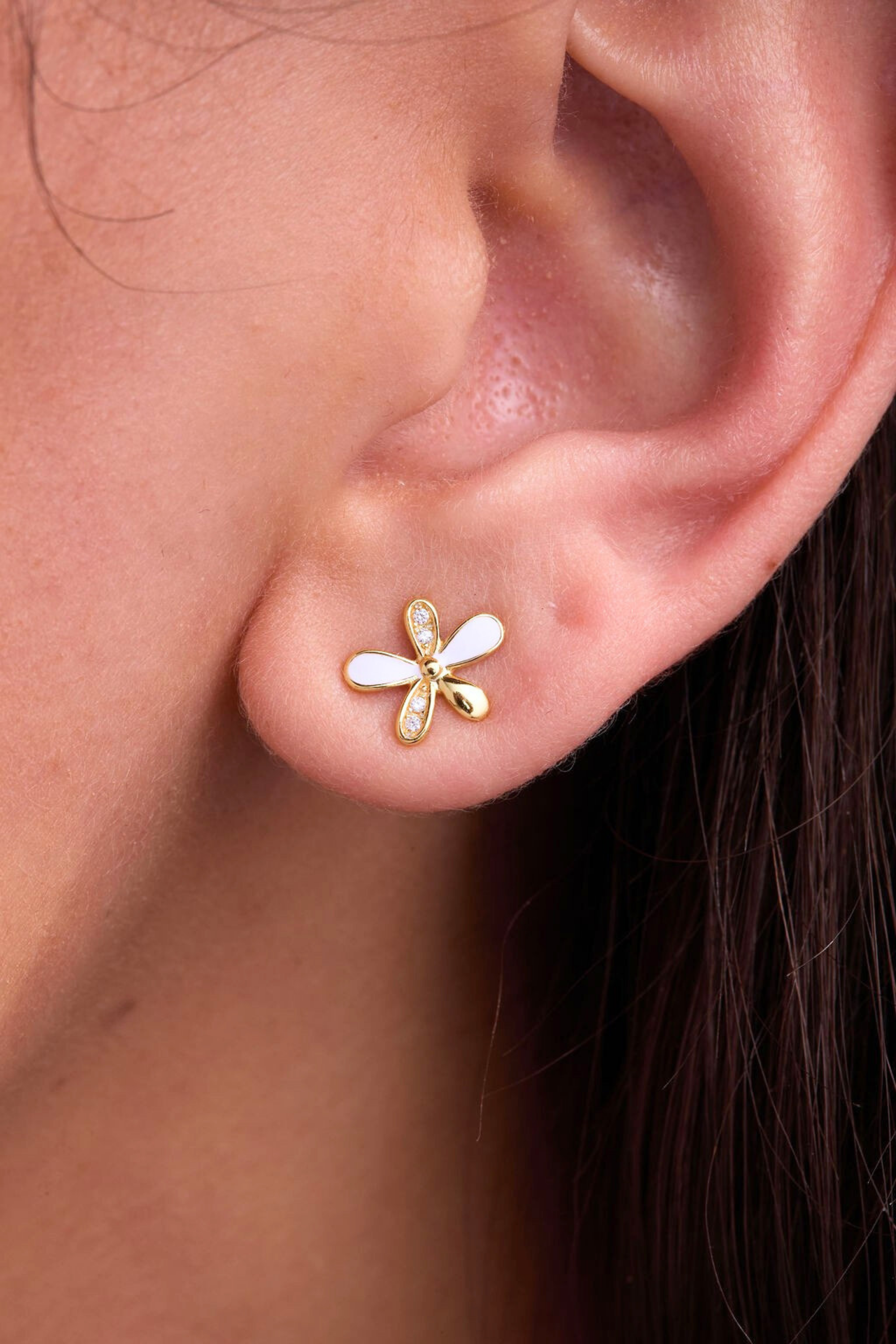 Viola Gold Studs
