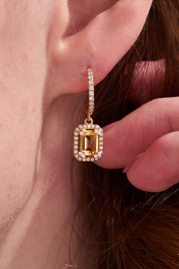 Citrine Timeless Gold Studs