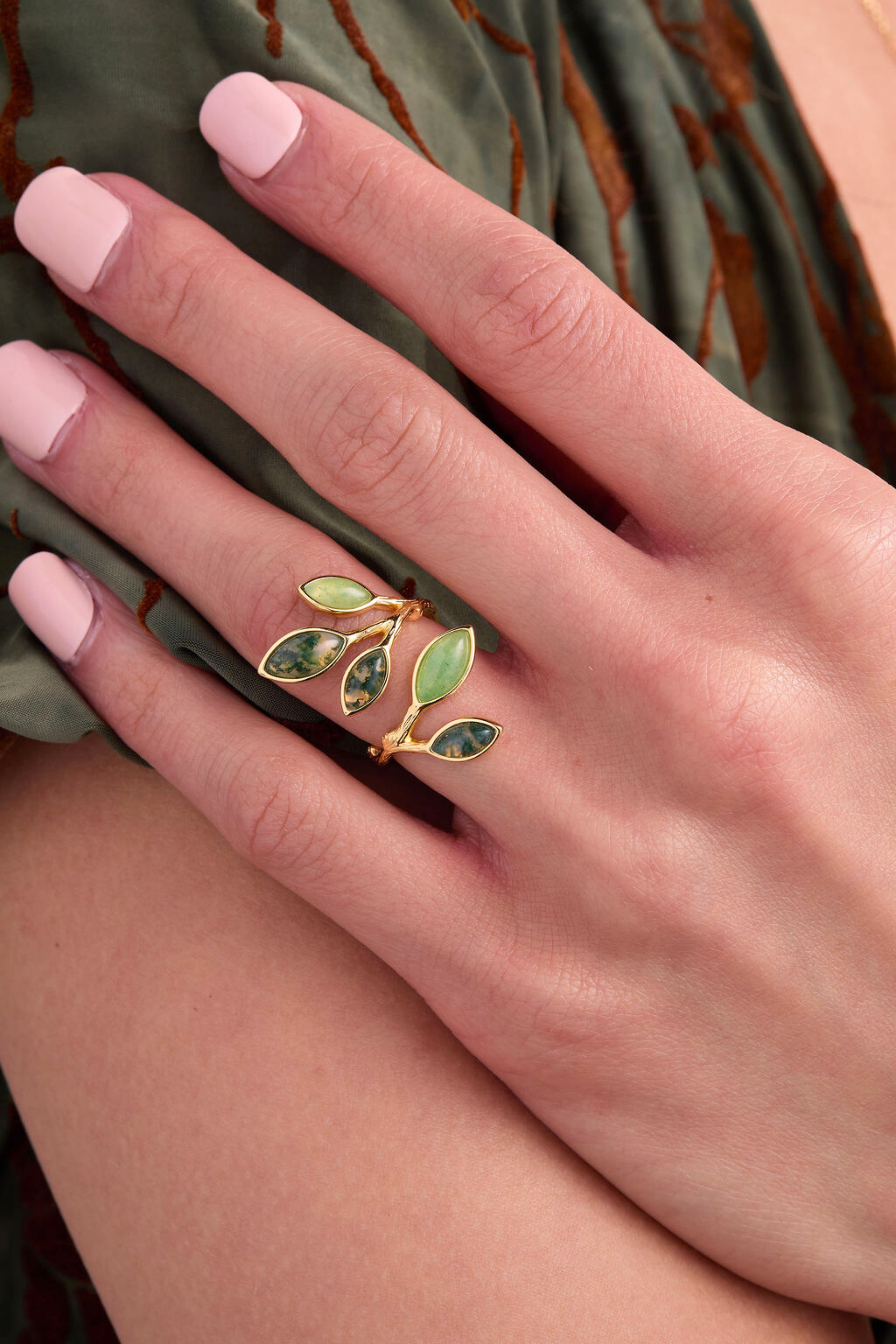 Fall Leaf Gold Adjustable Ring