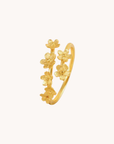 Cherry Blossom Gold Adjustable Ring