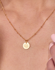 July Water Lily Gold Birthflower Necklace