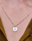 February Iris Silver Birthflower Necklace