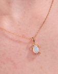 Turtle Opal Pendant With Chain