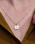 July Water Lily Silver Birthflower Necklace
