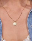 September Aster Gold Birthflower Necklace