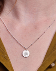 November Chrysanthemum Silver Birthflower Necklace