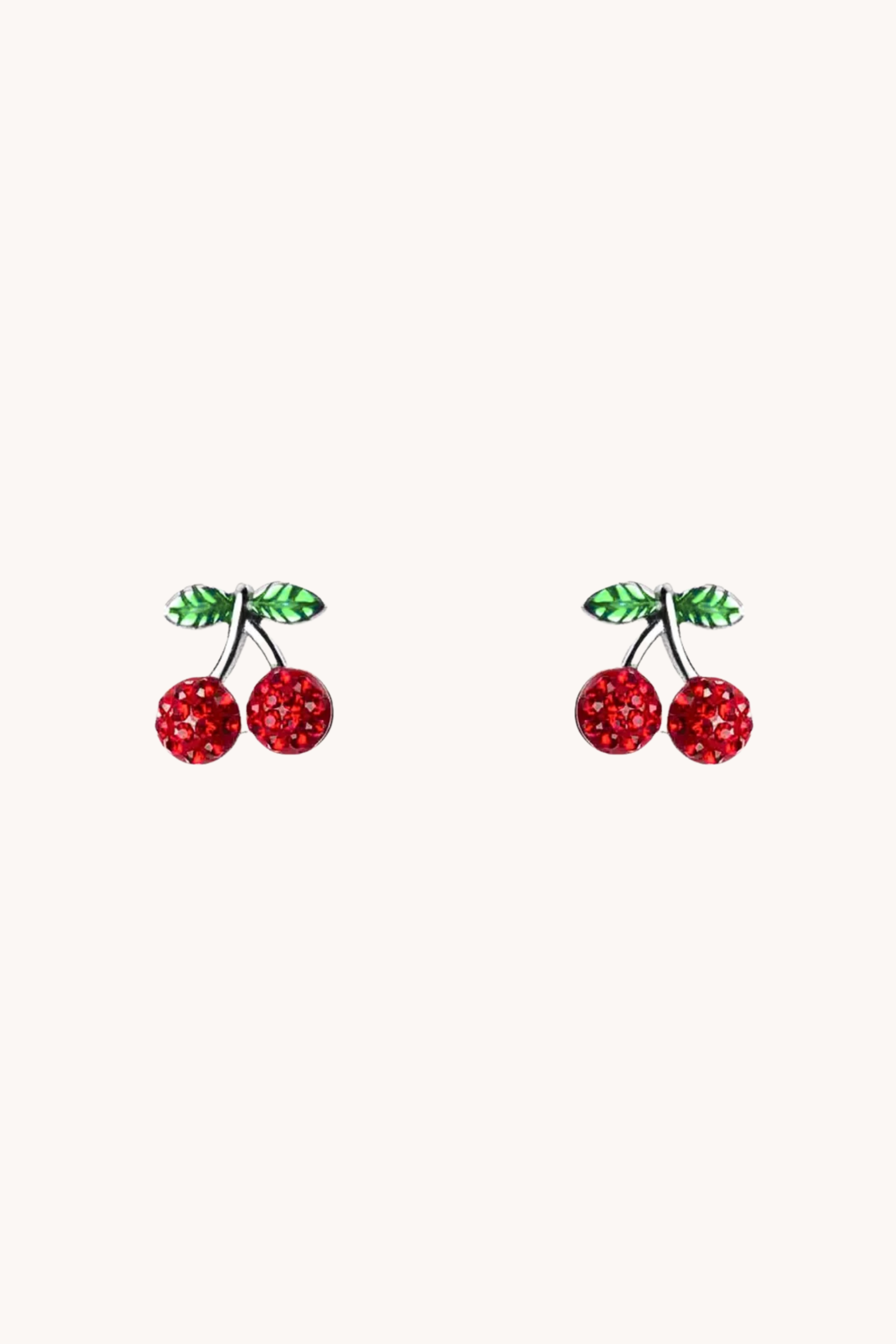 Cherry Gold Stud Earrings
