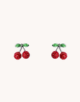 Cherry Gold Stud Earrings