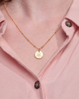 February Iris Gold Birthflower Necklace