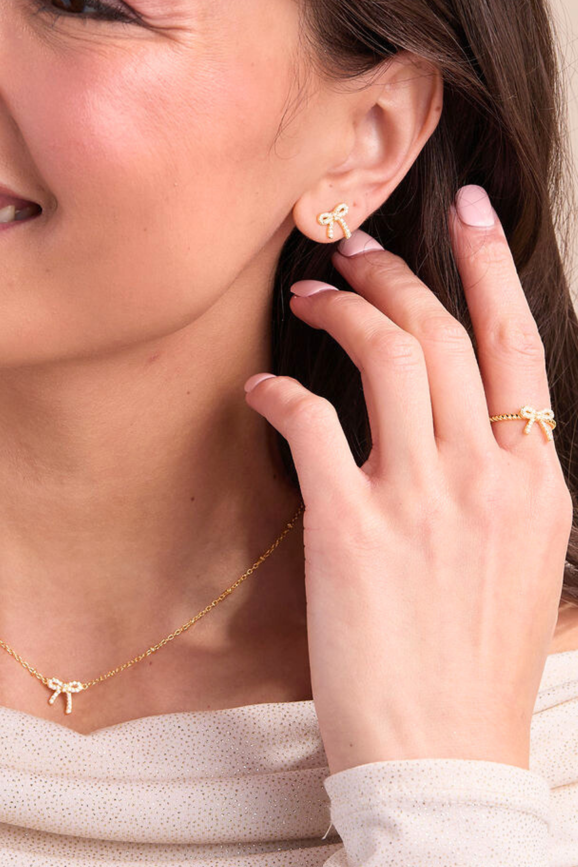 Petite Bow Gold Necklace