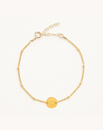 July Water Lily Gold Birthflower Bracelet