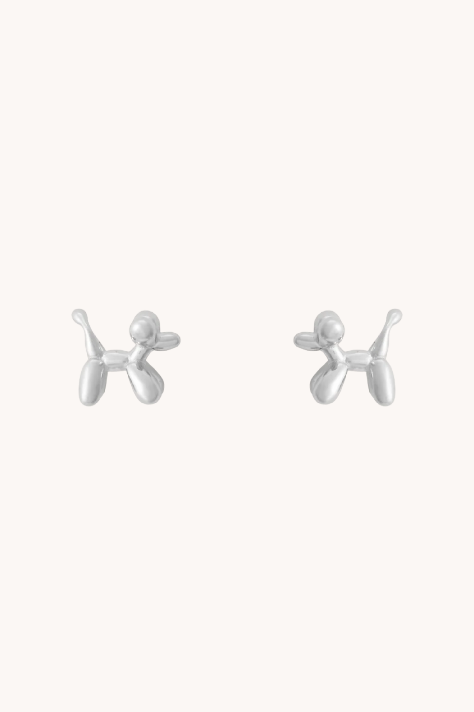 Dog Balloon Silver Studs