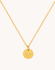 July Water Lily Gold Birthflower Necklace