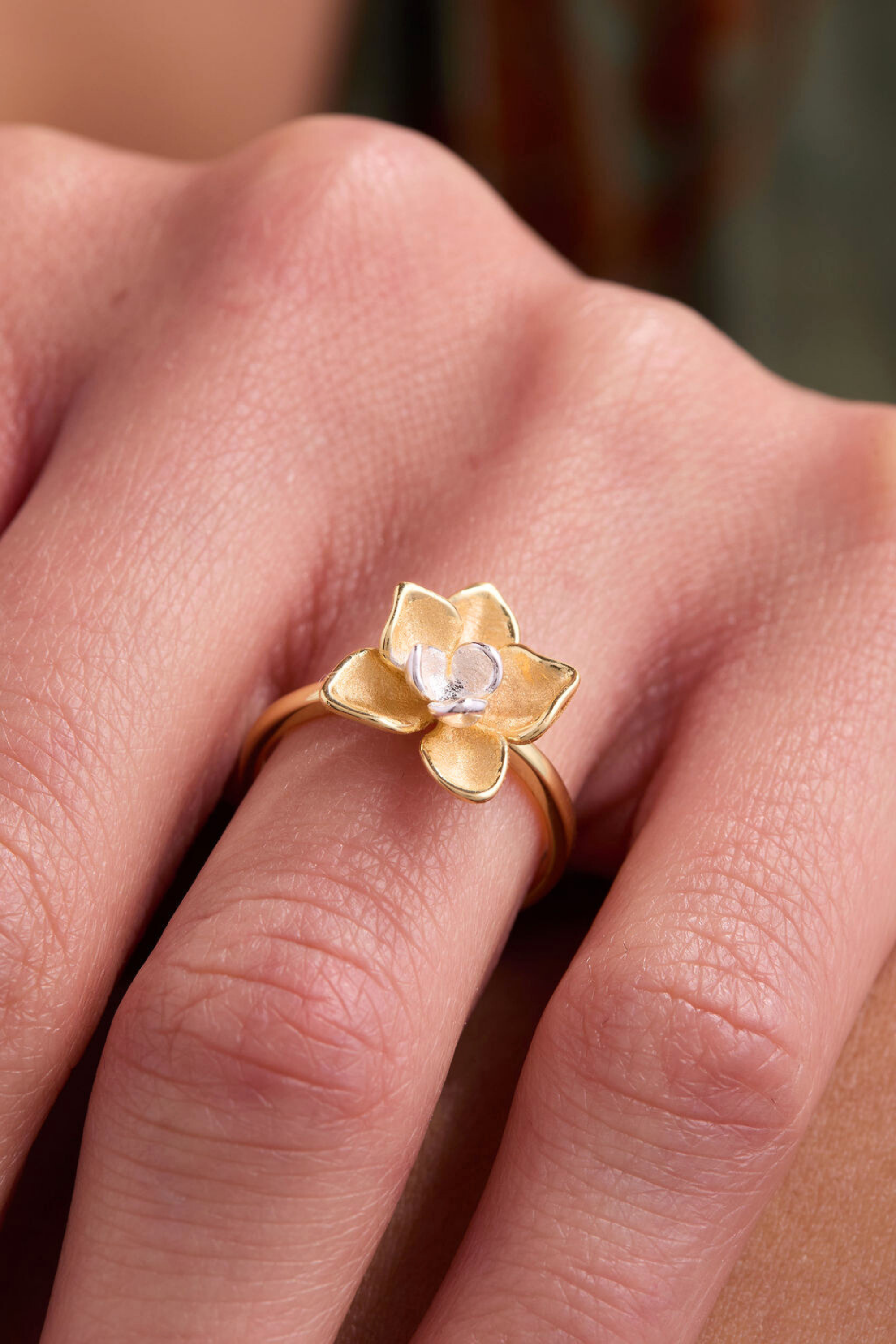 Daffodil Gold Adjustable Ring