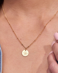 May Lily Gold Birthflower Necklace