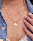 November Chrysanthemum Gold Birthflower Necklace